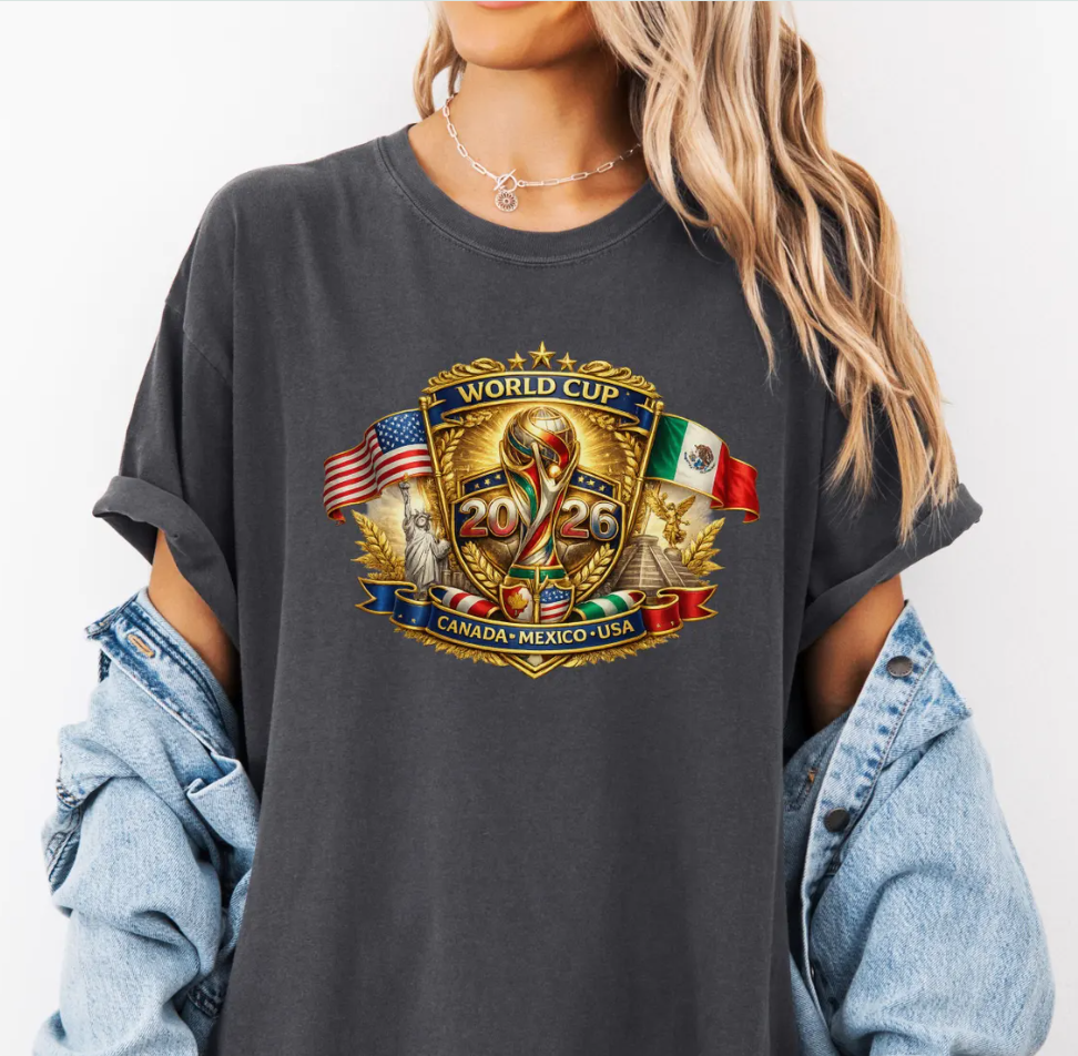 World Cup 2026 Shirt, Canada Mexico USA Soccer Tee, Comfort Colors FIFA Fan Gift Unisex