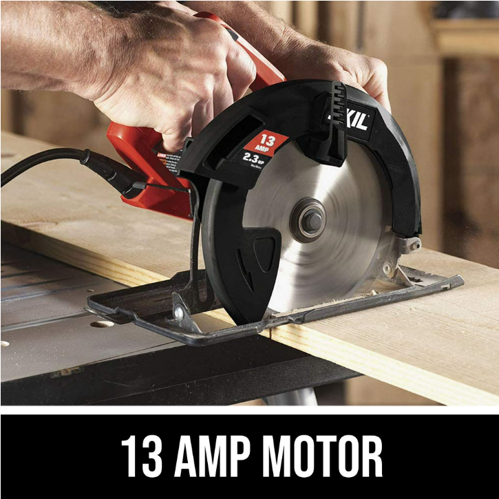 SKIL 7- 1/4 inch Corded Circular Saw 13 Amp with Spindle Lock and Integrated Dust Blower 5080-01