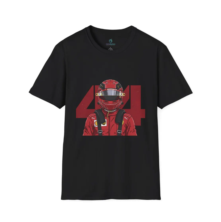 Lewis Hamilton Ferrari 44 Inspired T Shirt Custom F1 Fan Tee No 44 Racing Suit Graphic Gift for Formula 1 Lovers