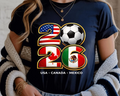 Soccer Fan png Men USA Canada Mexico Graphic Tee Game Day Stadium Party Gift