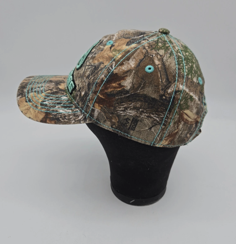 Realtree Strapback Hat Baseball Cap Camo Blue Embroidered Hunting Outdoor OSFA