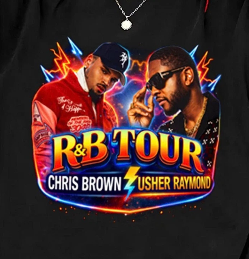 R&B Tour Chris Brown and Usher Raymond 2026 Shirt _ Concert Band