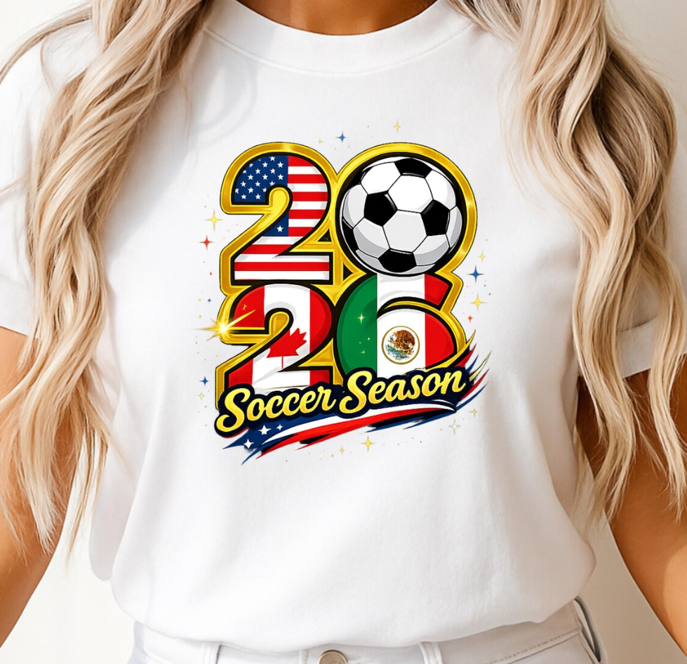 Soccer 2026 Shirt, USA Canada Mexico Soccer Tee, Football Fan Shirt, Match Day Graphic Tee, Soccer Lover Gift