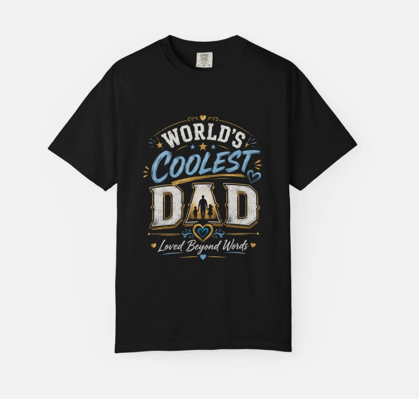 Father's Day Gift World's Coolest Dad T-shirt Loved Beyond Words Dad Tee