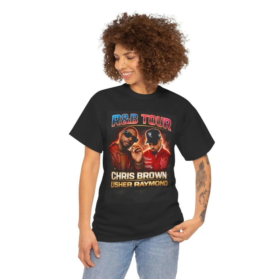 R&B Tour Chris Brown and Usher Raymond _ Concert Graphic T-shirt