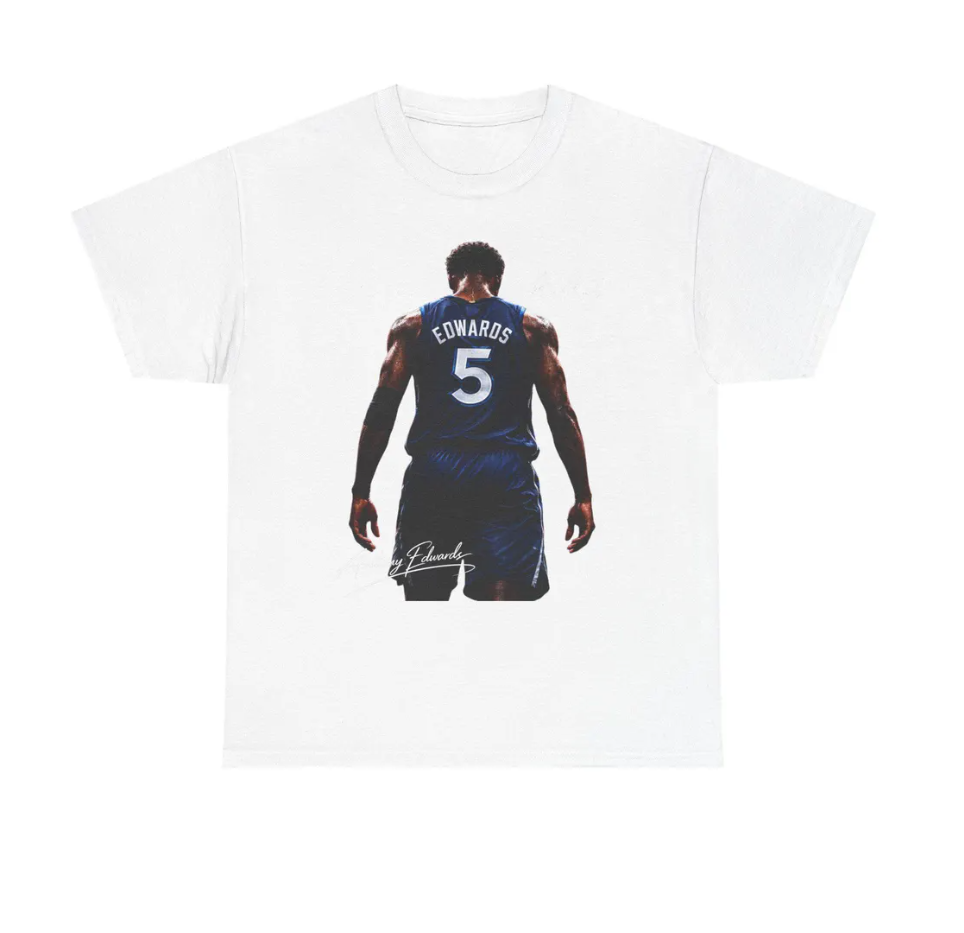Anthony Edwards Minnesota Shirt Graphic Basketball Tee