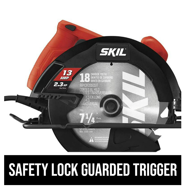 SKIL 7- 1/4 inch Corded Circular Saw 13 Amp with Spindle Lock and Integrated Dust Blower 5080-01