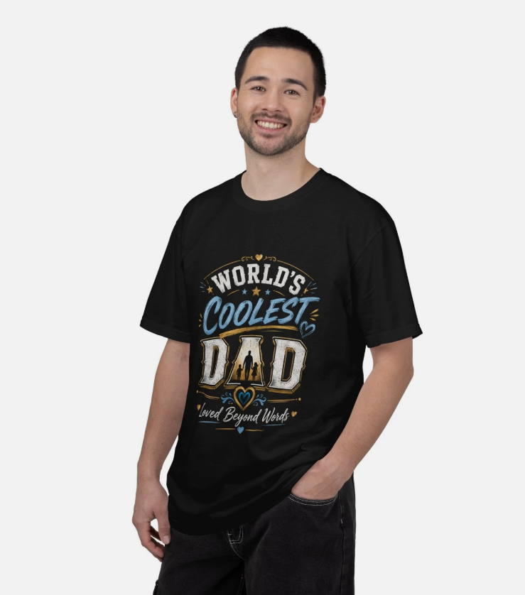 Father's Day Gift World's Coolest Dad T-shirt Loved Beyond Words Dad Tee