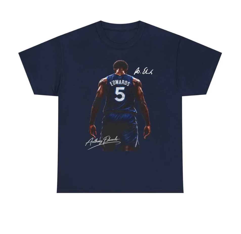 Anthony Edwards Minnesota Shirt Graphic Basketball Tee