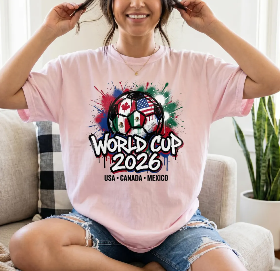 FIFA World Cup 2026 Shirt, USA Canada Mexico Host Soccer Tee, World Cup 26 Trophy Fan Gift, Football Supporter Tee
