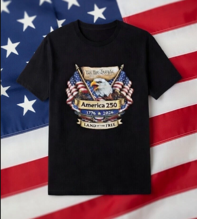 America 250 T-Shirt 1776-2026 Eagle We The People Patriotic 4th of July Tee