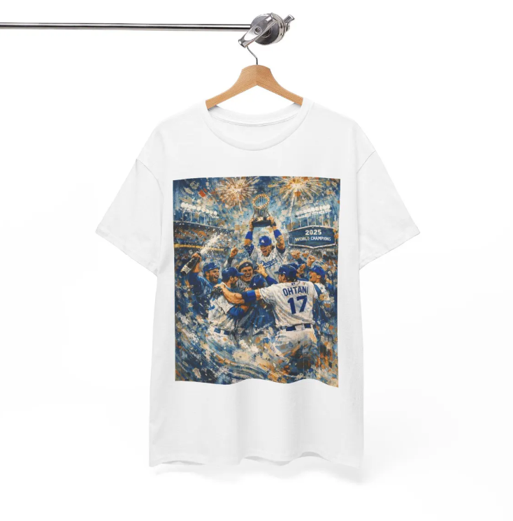 Dodgers World Series Champions 2025 Celebration Tee Game Winners Tshirt