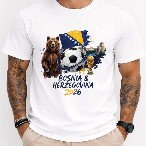 Bosnia Soccer Shirt 2026 World Cup, Bosnia and Herzegovina Football Tee, Bosnian Soccer T Shirt,FIFA 2026 Fan Shirt,Balkan Football Fan Gift
