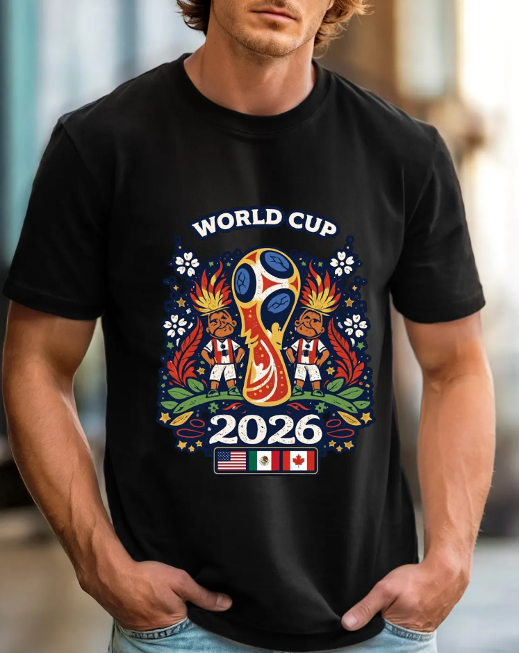 2026 World Cup Mascot Soccer Ball T-Shirt | Retro Football Fan Apparel