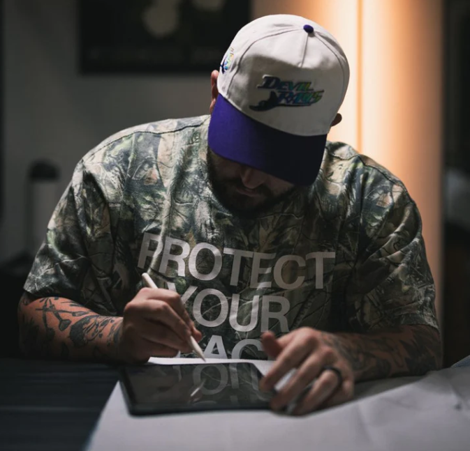 At All Costs Camo Oversized Box Short Sleeve Tee
