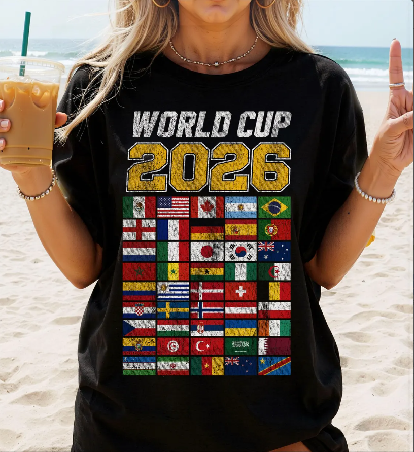 Retro 2026 World Cup Shirt, USA Canada Mexico 2026, Comfort Colors 1717, Football Soccer Gift
