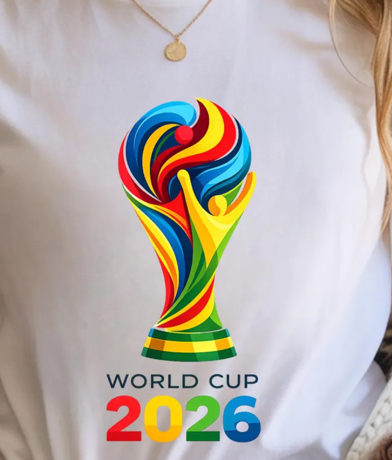 World Cup 2026 PNG Design, Colorful Soccer Graphic Tee Print , Football ,Fan Art Sublimation
