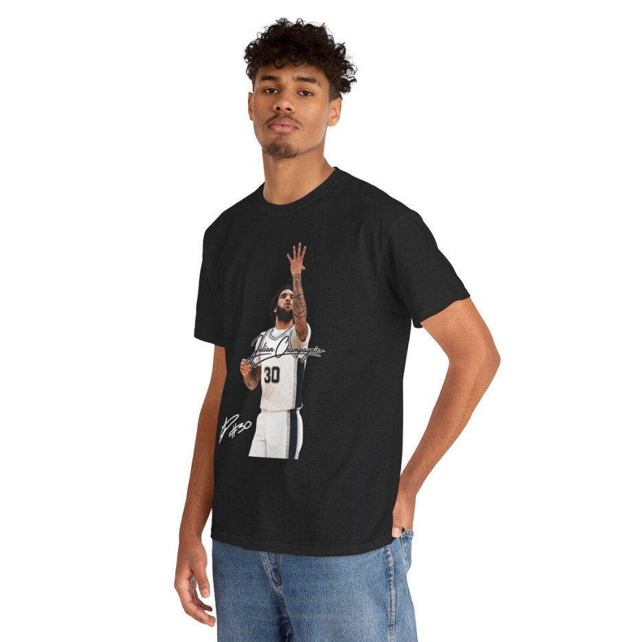 Julian Champagnie San Antonio T Shirt Autograph Edition