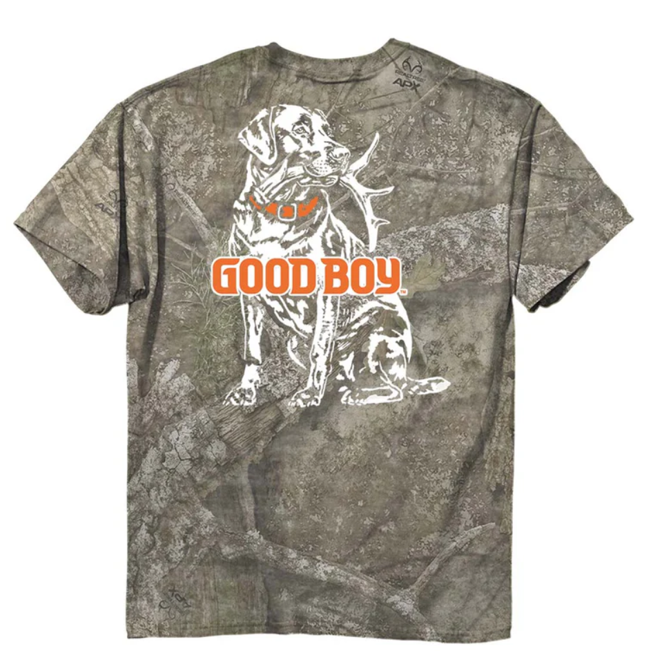 Good Boy - Camo Dog Shed T-Shirt
