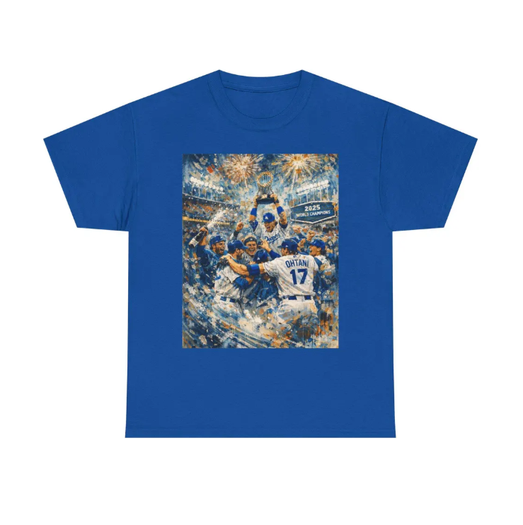 Dodgers World Series Champions 2025 Celebration Tee Game Winners Tshirt
