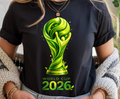 World Cup 2026 PNG Design, Colorful Soccer Graphic Tee Print , Football ,Fan Art Sublimation