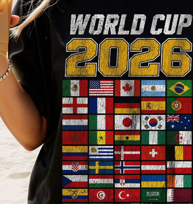 Retro 2026 World Cup Shirt, USA Canada Mexico 2026, Comfort Colors 1717, Football Soccer Gift