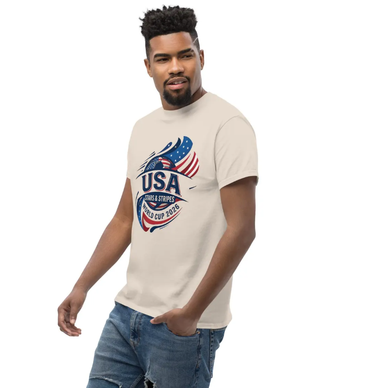 USA Stars & Stripes Soccer World Cup T-Shirt – 2026 Fan Tee