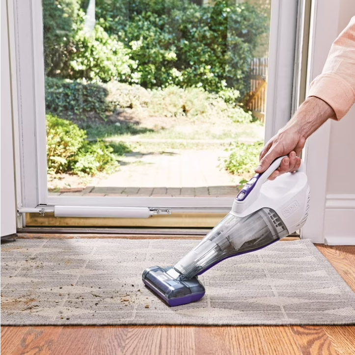 BLACK+DECKER Furbuster Cordless Handheld Vacuum, for Car, Pet Hair & Multi-Surfaces, Powerful Suction, HLVB315JP07W