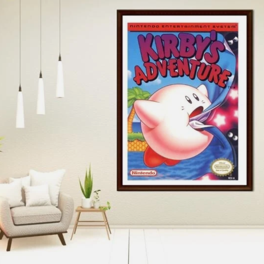 Kirbys World art poster canvas wall art home decor