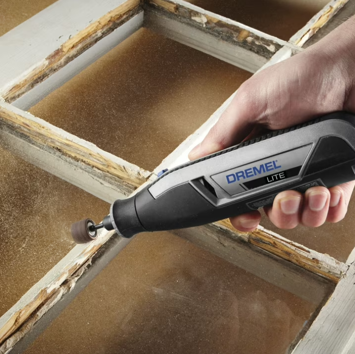 Dremel Lite 7760-N/10W 4V-Cordless Variable Speed Rotary Tool with Integrated 2Ah Li-Ion Battery, & 10 Rotary Tool Accessories