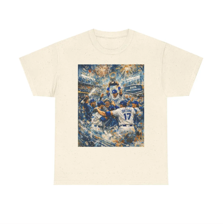Dodgers World Series Champions 2025 Celebration Tee Game Winners Tshirt