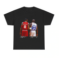 Michael Jordan and Kobe Bryant T Shirt Autograph Edition Basketball Legends Tribute