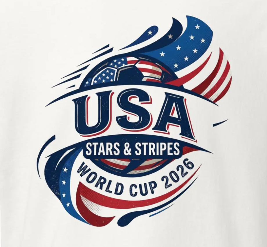USA Stars & Stripes Soccer World Cup T-Shirt – 2026 Fan Tee