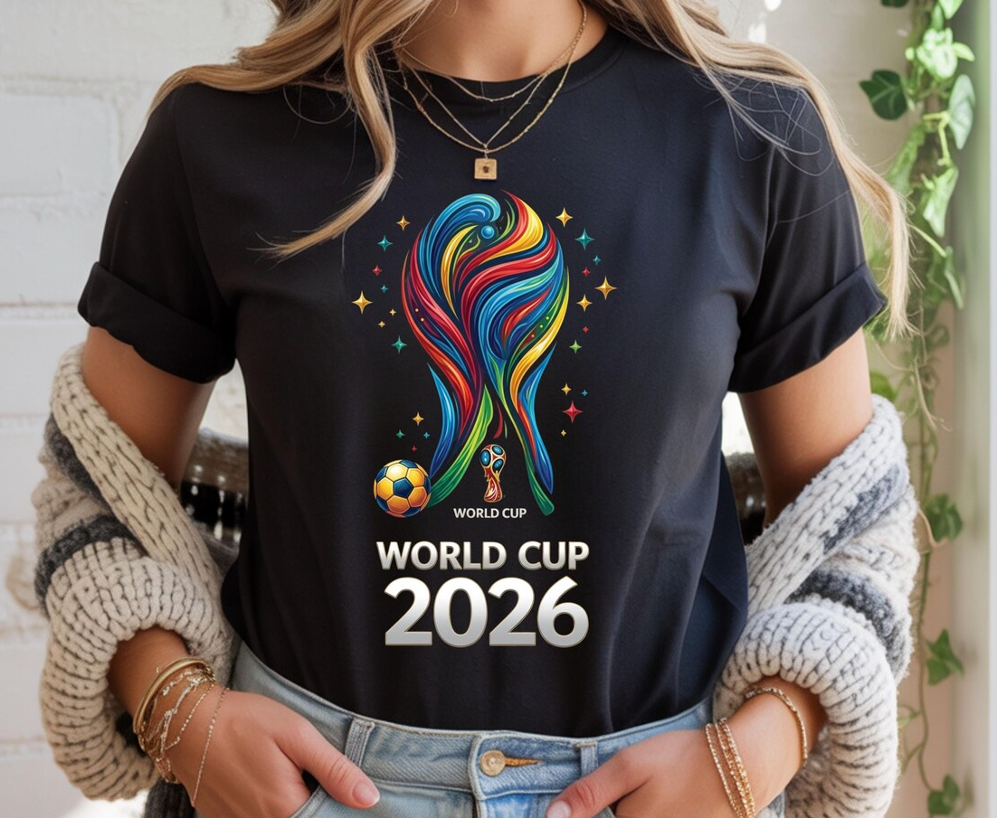 Comfort Colors® T-Shirt World Cup 2026, Colorful Soccer Graphic Tee Print ,Fan Art Sublimation