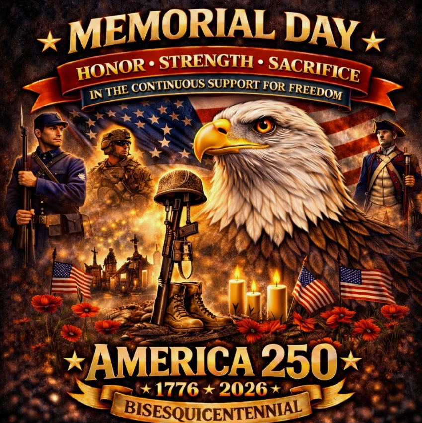 Memorial Day T-Shirt - America 250 Semiquincentennial 1776-2026 | Remember