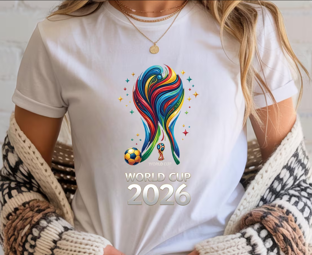 Comfort Colors® T-Shirt World Cup 2026, Colorful Soccer Graphic Tee Print ,Fan Art Sublimation
