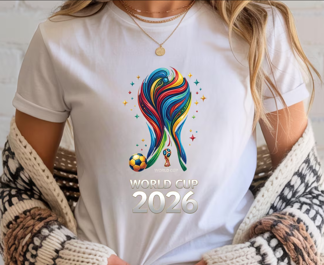 Comfort Colors® T-Shirt World Cup 2026, Colorful Soccer Graphic Tee Print ,Fan Art Sublimation