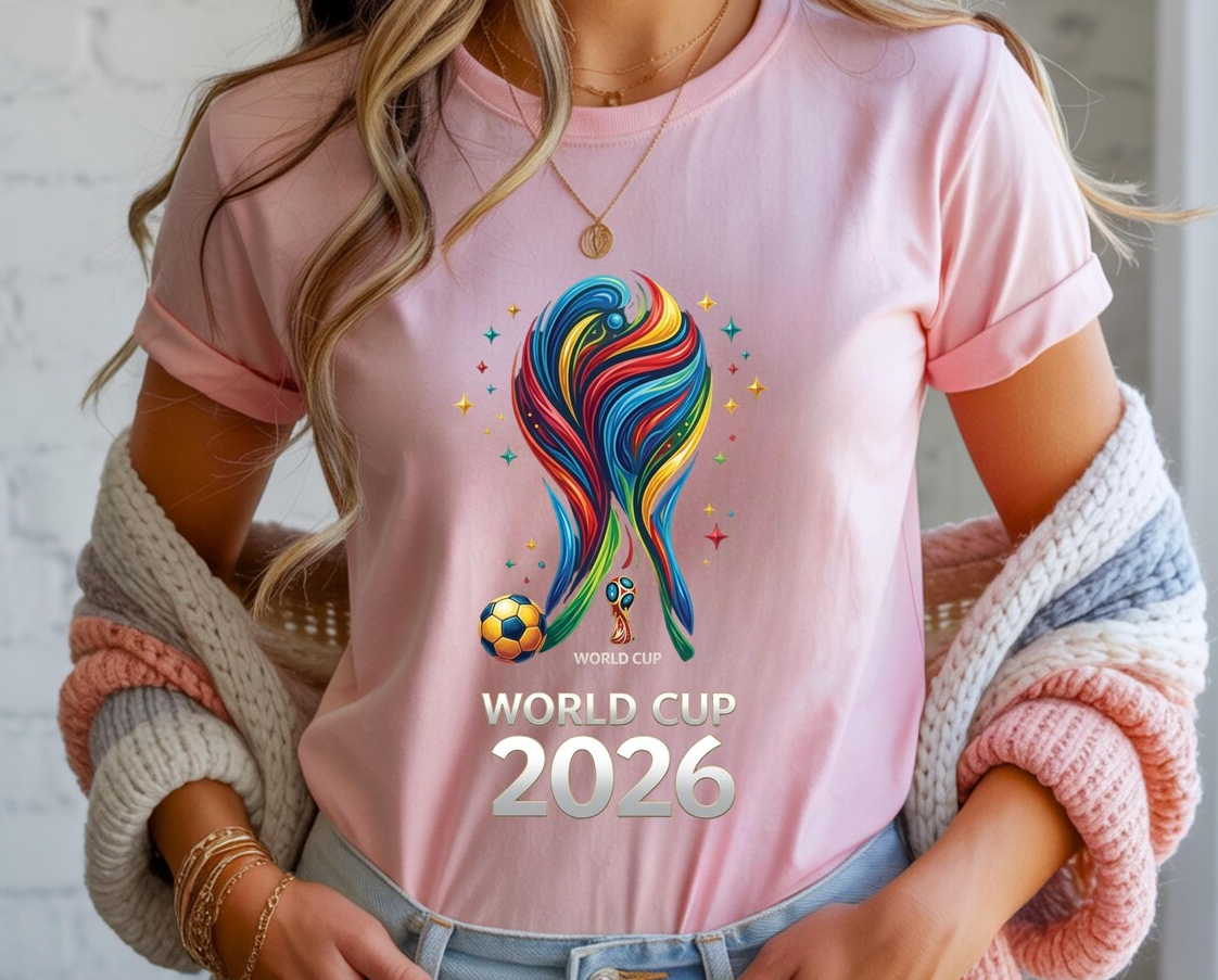 Comfort Colors® T-Shirt World Cup 2026, Colorful Soccer Graphic Tee Print ,Fan Art Sublimation