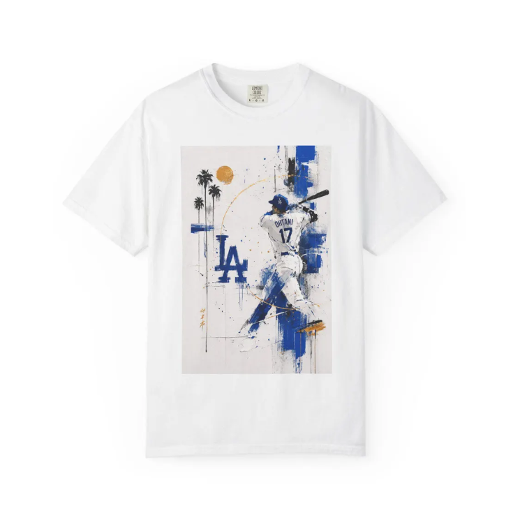 Los Angeles Baseball Batter Art T-Shirt LA Dodgers Inspired Tee