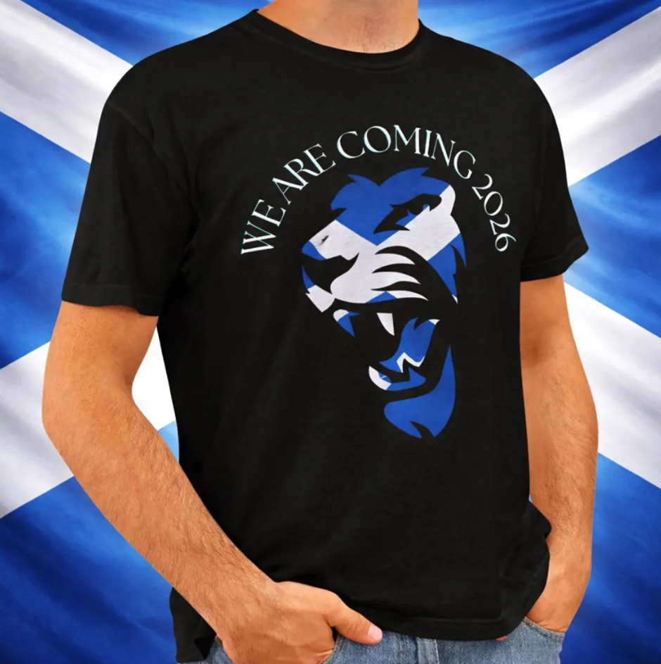 Scotland World Cup 2026 T-Shirt, Scottish Football Lion Tee