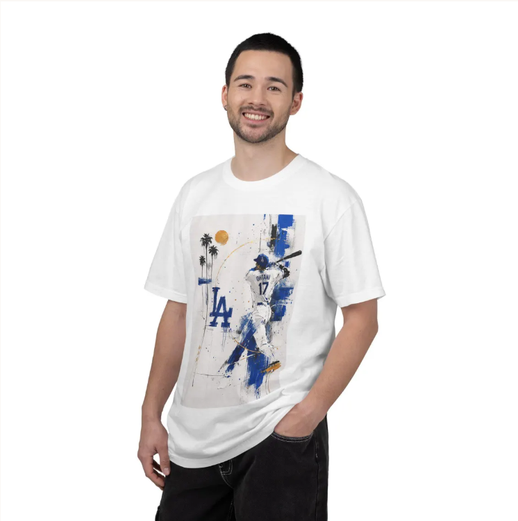 Los Angeles Baseball Batter Art T-Shirt LA Dodgers Inspired Tee