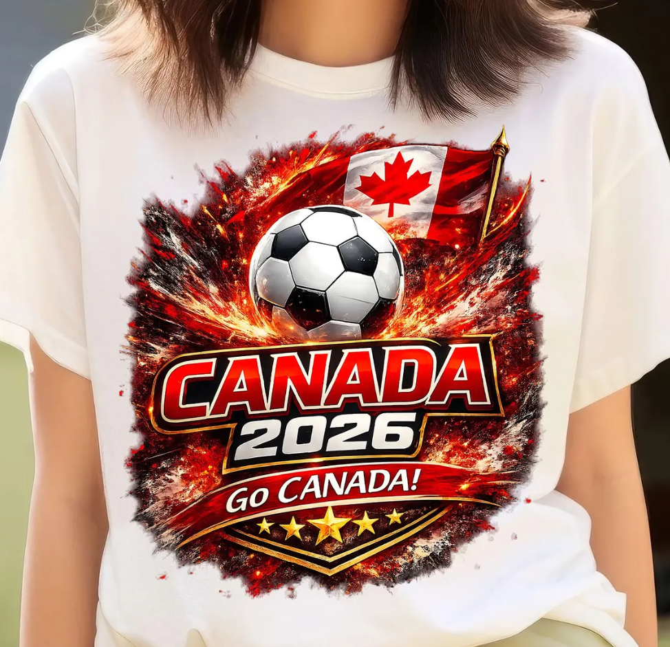 Canada 2026 Soccer PNG, Football Fan Art