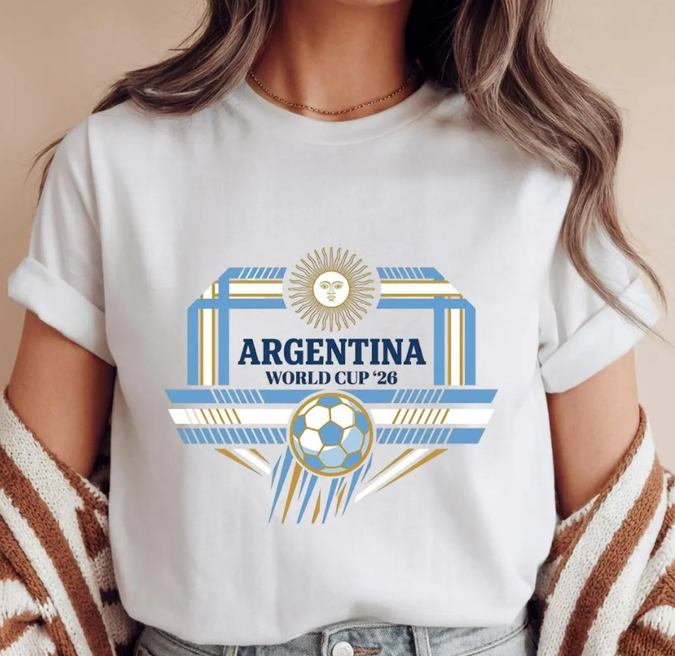 Argentina World Cup 2026 T-Shirt, Argentina Football Fan Shirt, Argentina National Team Gift, World Cup 2026 Tee