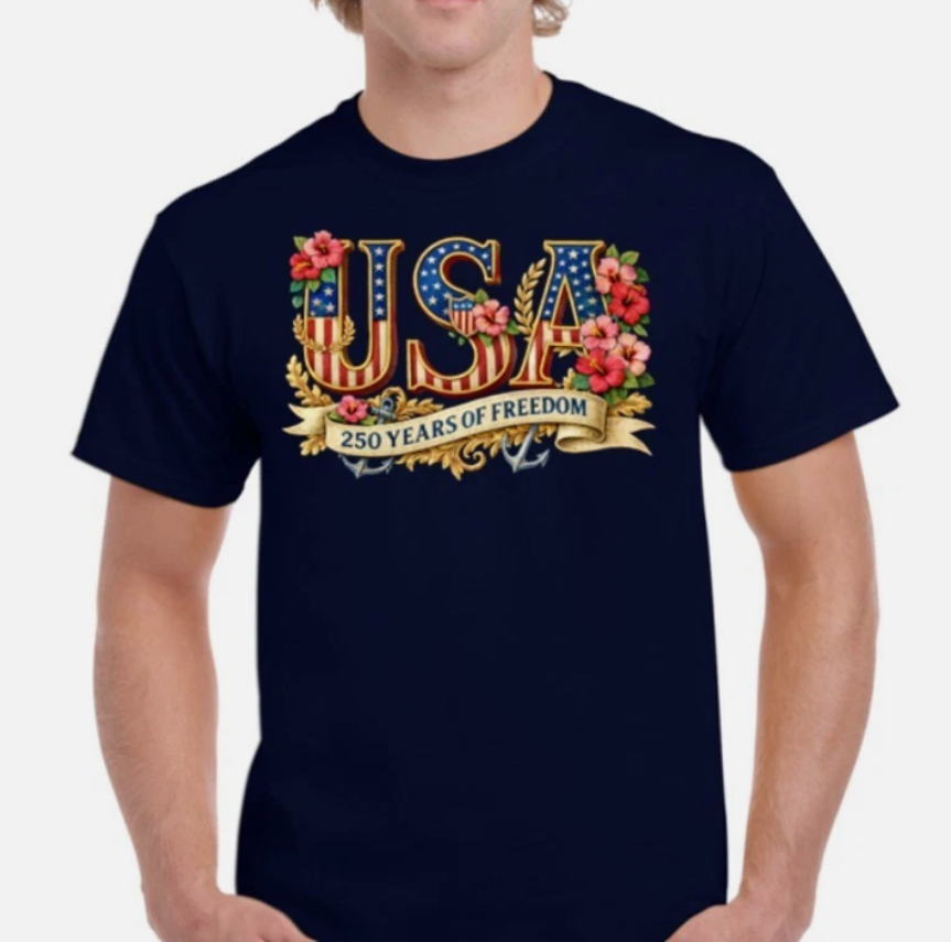 250 Years of Freedom 1776 2026 Patriotic Unisex Tshirt