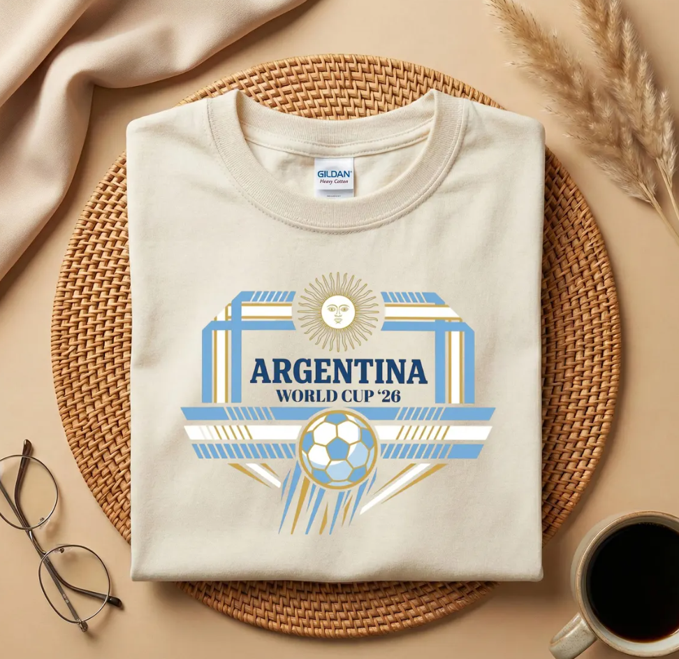 Argentina World Cup 2026 T-Shirt, Argentina Football Fan Shirt, Argentina National Team Gift, World Cup 2026 Tee