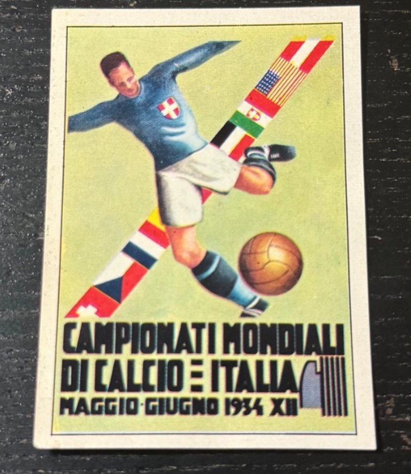 World Cup Mexico 70 Panini 1970 Poster Italy 1934 Removed Figure