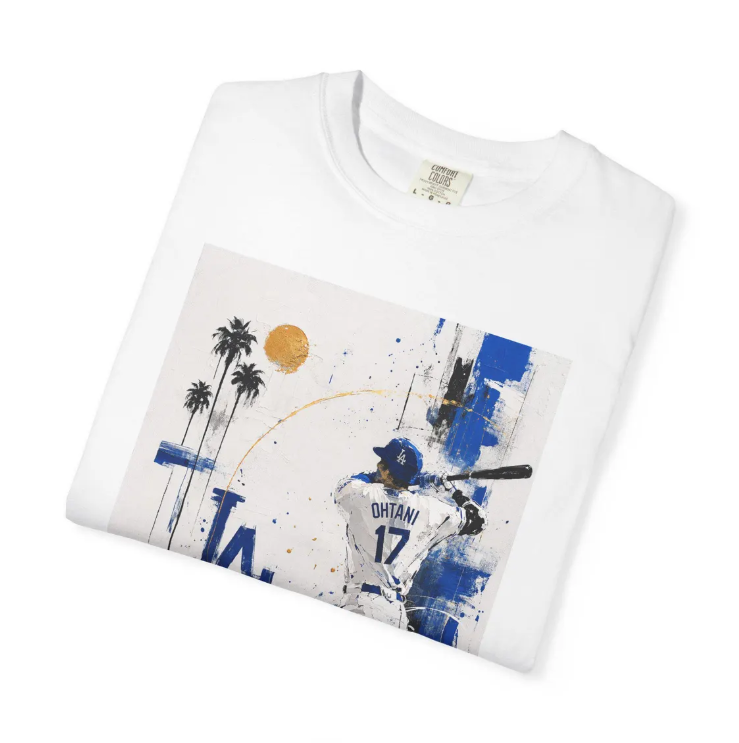 Los Angeles Baseball Batter Art T-Shirt LA Dodgers Inspired Tee