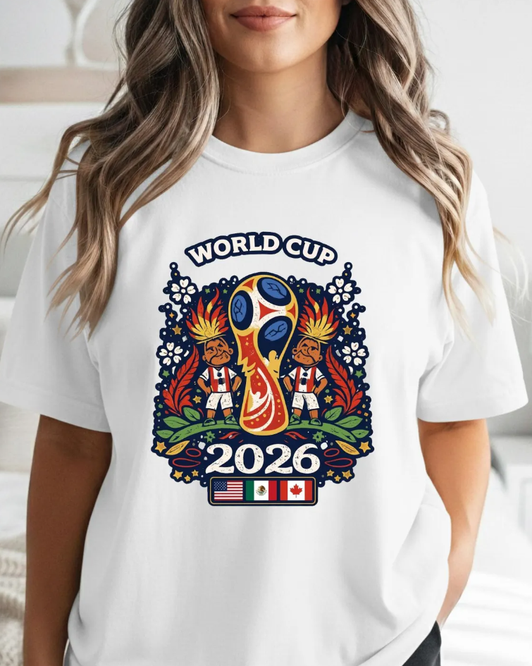 2026 World Cup Mascot Soccer Ball T-Shirt | Retro Football Fan Apparel