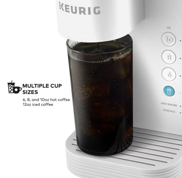 Keurig K-Express Essentials Plus, Iced and Hot Single-Serve K-Cup Pod Coffee Maker, White