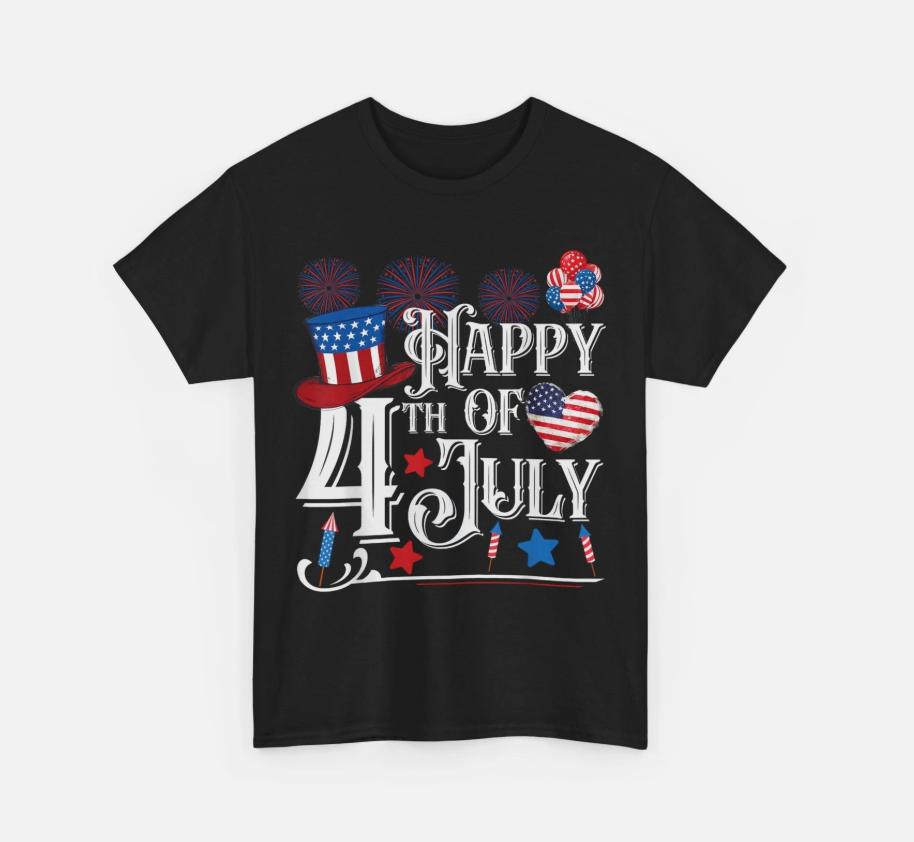 Happy 4th of July Shirt, Fourth of July Independence Day Patriotic T-Shirt